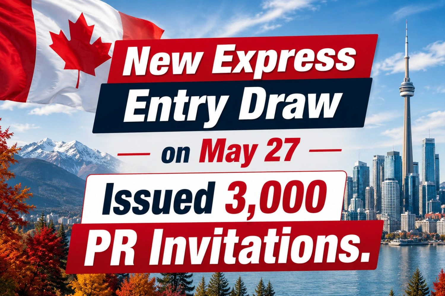 New Express Entry Draw on May 27 Issued 3,000 PR Invitations.