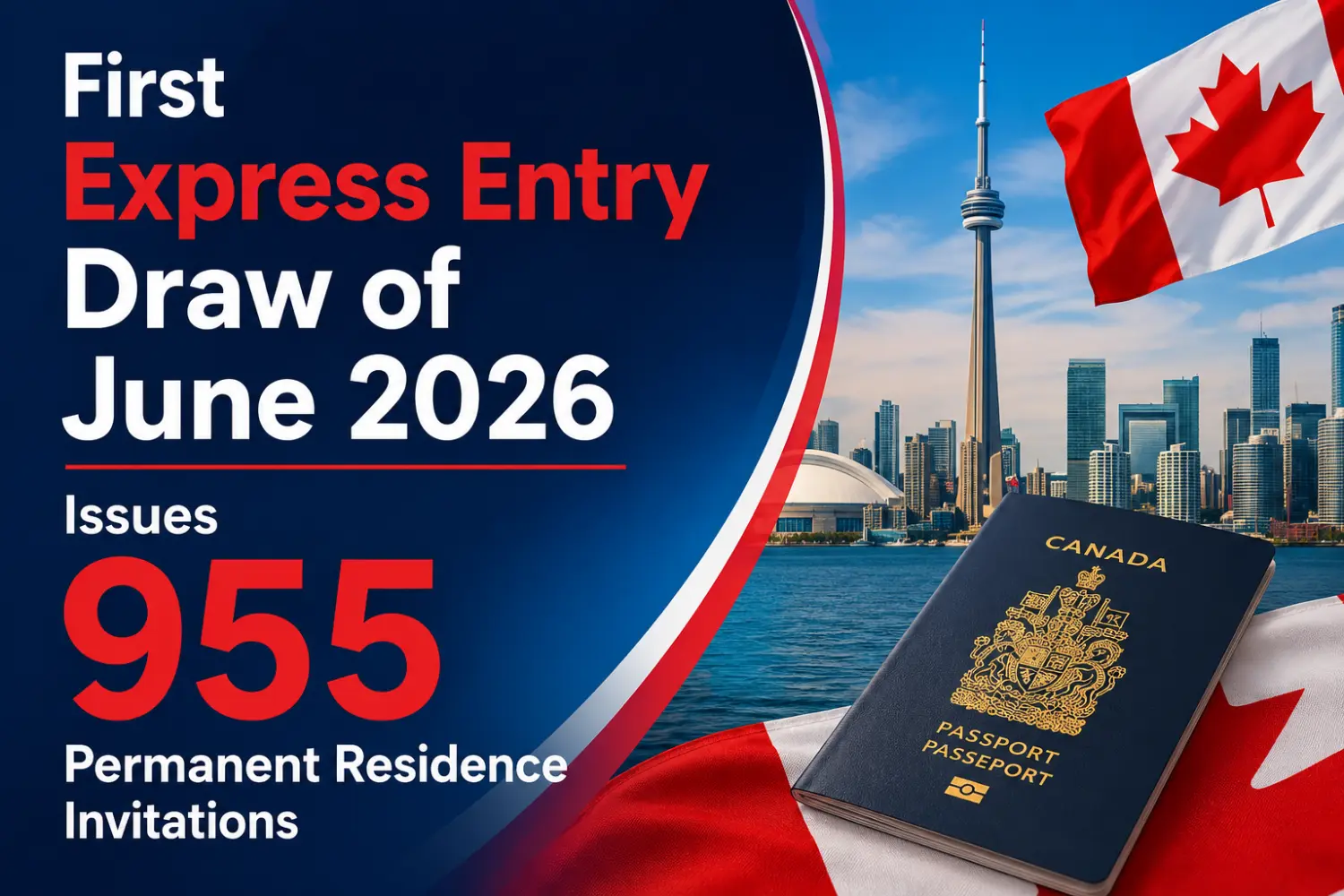 First Express Entry Draw of June 2026 Issues 955 Permanent Residence Invitations
