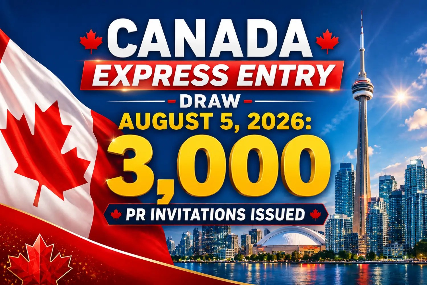 Canada Express Entry Draw August 5, 2026: 3,000 PR Invitations Issued